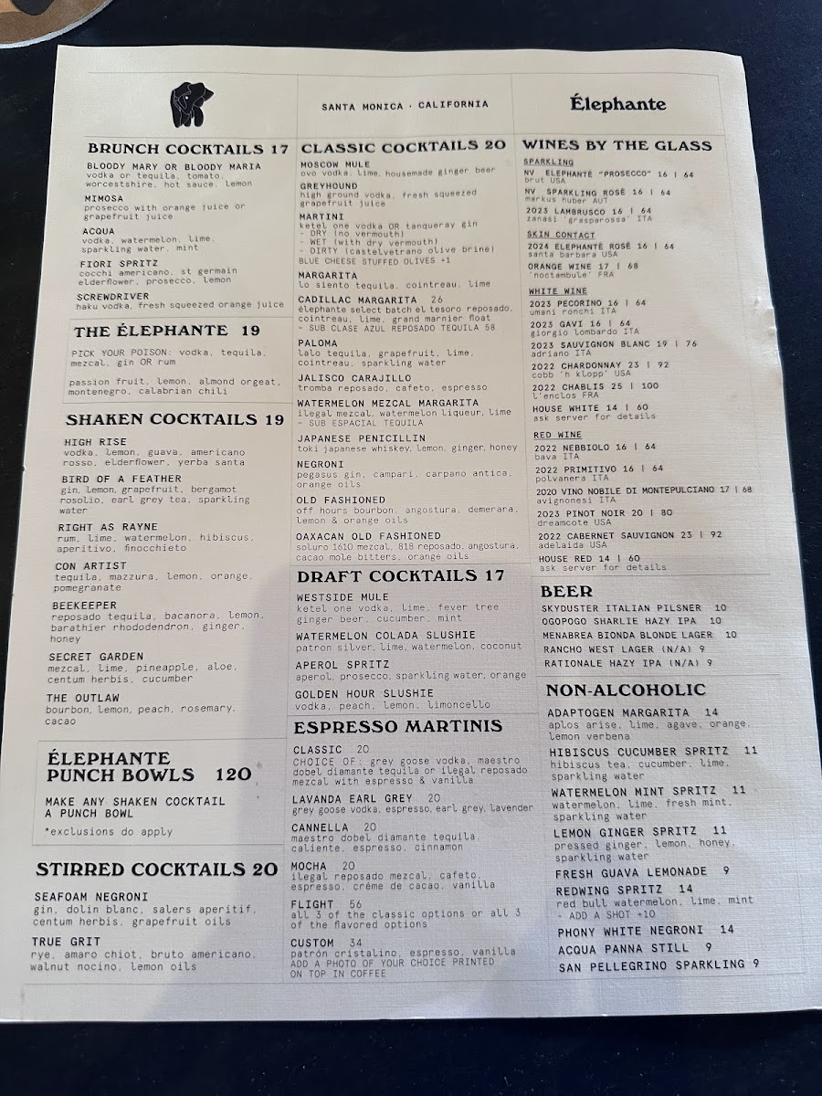 Élephante Menu - Image 2